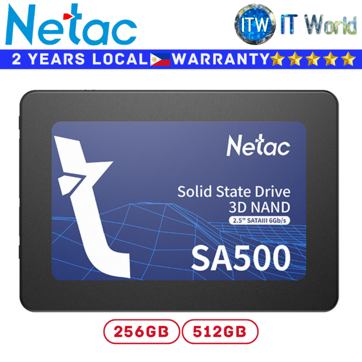 Itw Netac 256GB/512GB SSD SA500 SATA III 6Gb/s 3D NAND