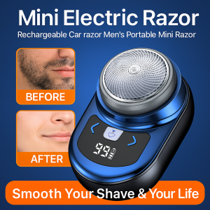 Mens Mini Electric Shaver for All Year Round  Portable Charging Razor for Adults  Long-lasting Battery  Travel-Friendly