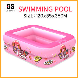 Swimming Pool Outdoor Kids Thickened 3 LAYERS Inflatable Durable Pool For Family Out 2.1M Rectangular