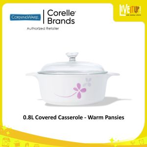 CORNINGWARE 0.8L Covered Casserole - Warm Pansies