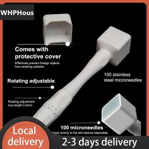 [COD] WHPHous Ship within 24 hours Disposable Skin Puncture Needle Stamp Style Scalp Stamp Rolling Needle Micro Needle Machine 100 140 Needles Adjustable
