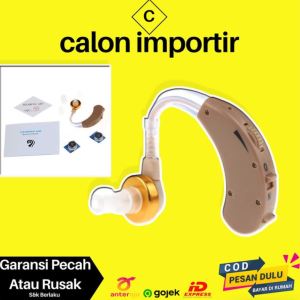 Headset Alat Bantu Dengar Telinga Orang Tua Lansia Tuna Rungu Baterai Kancing Model Earplug Original