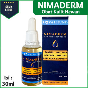 Obat Hewan Kulit Jamur Anjing Kucing Scabies Ringworm Demodex Nimaderm