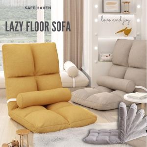 Reclining Lazy Floor Sofa Chair/Foldable 5 Adjustable/Comfortable/Space-Saving Bed Furniture/BTO/HOME/REVAMP