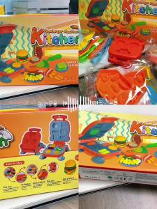 Sleep Baby Safe Non-Toxic Kids Toy Gift Set Play Dough Set Noodle Hamburger Ice Cream Maker