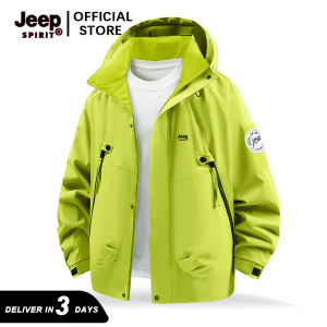 Jeep Spirit Men Zipper Jacket Hoodies Waterproof Outerwear Casual Sports Windbreaker