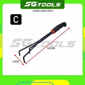 GARDEN HAND TOOLS/ HAND HOE FOR WEEDING DIGGING PLANTING/ CULTIVATOR TRANSPLANT WEEDING WITH RUBBER HANDLE/ ALAT BERKEBUN