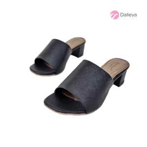 DALLEYA COLLECTION - Galilea Big Heels / Chungky Wanita Hitam Navy Gold Putih