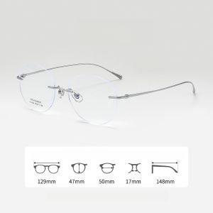 Maolazi thời trang thoải mái Kính Retro Titanium Vòng không có Vành kính mắt quang học kính mắt theo toa khung Nam Nữ 231604wk