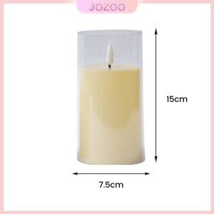 Jozoo LED Electronic Candle Glass Cup Candles for Wedding Party Christmas