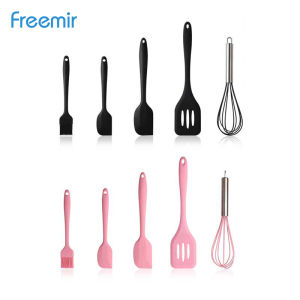 [CUCI GUDANG] freemir 5 in 1 Alat Masak Set Silikon Warna Food Grade Anti Panas Spatula Sutil Sodet Skimmer - Cooking Utensils Spatula Untuk Wajan Tahan Panas Spatula Set Alat Masak