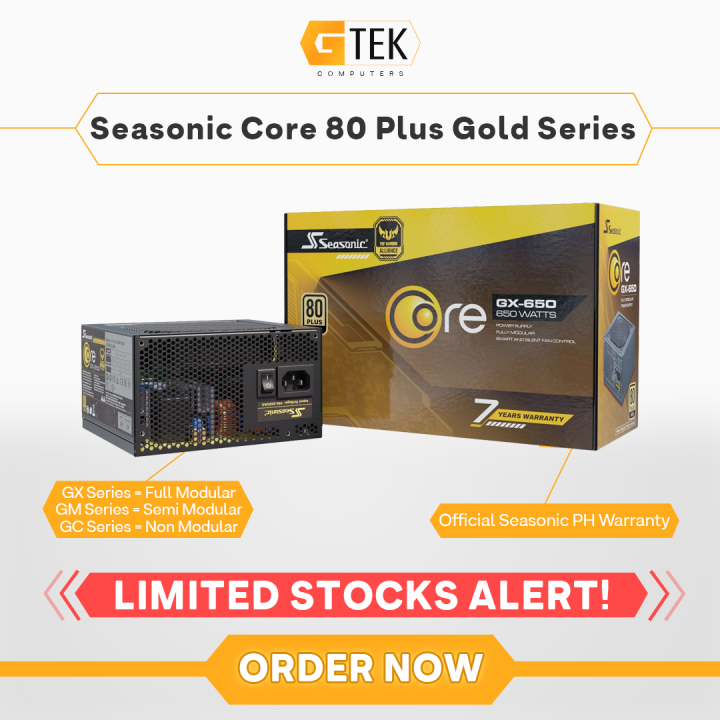 Seasonic Core GX650 GM650 GC650 GM550 GC550 GM500 GC500 650W 80+ Gold ...