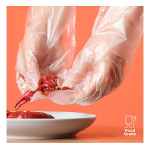SARUNG TANGAN PLASTIK DISPOSABLE GLOVES 100PCS / BIKIN KUE / SEMIR RAMBUT