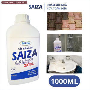 Tẩy Cặn CANXI - Nước Tẩy Đa Năng Vệ Sinh Sàn Nhà SAIZA 1000ml Làm Sạch Bề Mặt Sàn Đá Hoa Vết Ố Vàng Nhà Tắm - Tặng Khăn Lau