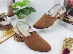 SANDAL WANITA SLIP ON MULES TERBARU COD BAYAR DITEMPAT SEPATU WANITA FLATSHOES HAK 3CM NAURA SHOES Y-08