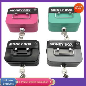 Graceful Money Safe Box Lockable Cash Box With KeyPortable Piggy Box Made Of Metal Small Security Lock Box Sturdy Coin Boxes For Kids
