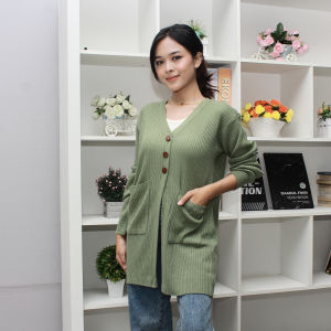 Cardigan Rajut BELLE Kancing Premium