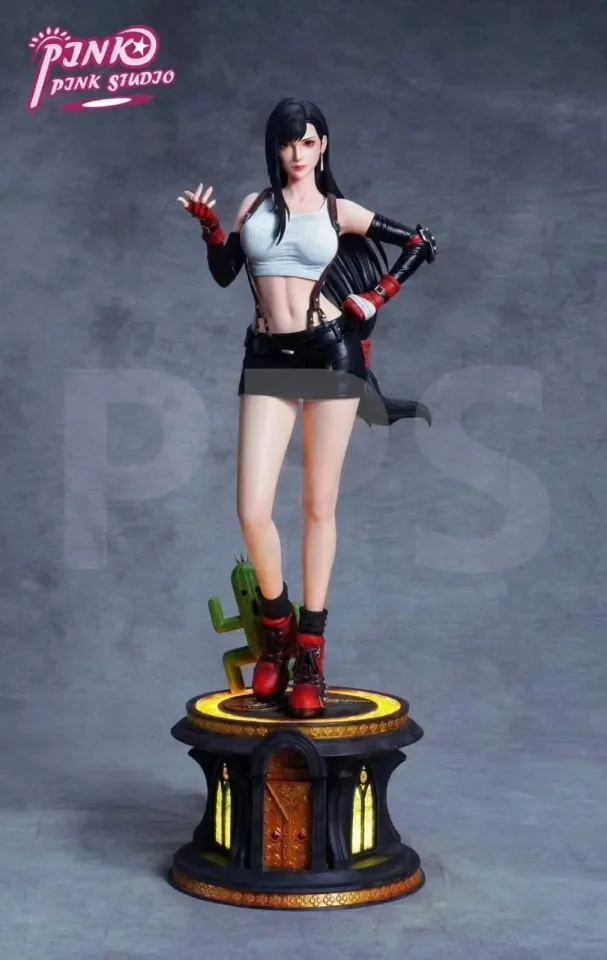 ของแท้ 100% งานปั้น Pink Pink Studio PPS จากเกม FF7 Final Fantasy VII  ไฟนอลแฟนตาซี 7 Tifa Lockhart ทีฟา ล็อกฮาร์ท ทิฟ่า 1/4 ชุดว่ายน้ำ Swim Suit  Style Bikini สูง 56 cm หนัก 5.70 kg พร้อมไฟ