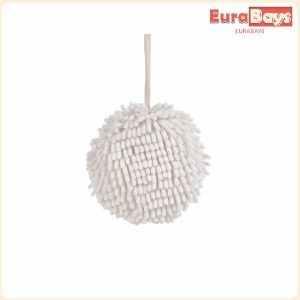 E.B. Soft Absorbent Wipe Hand Towel Ball Kitchen Soft Plush Chenille Hanging Towel for Hands