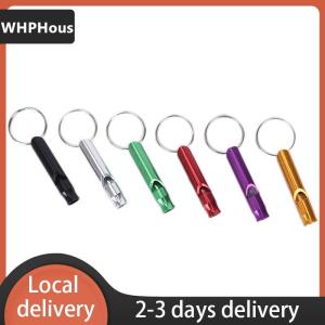 [COD] WHPHous Ship within 24 hours Metal Whistle Pendant With Keychain For Survival Emergency Mini Size Whistles