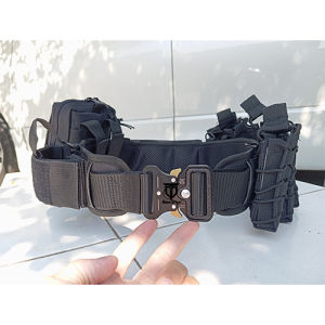 Ikat pinggang pria kopel full set I Kopel Set Tactical Hitam Multifungsi Slot Besi Warna Hitam B05 COD