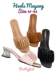 MAYANG Kasut Tumit Tinggi Wanita - Plus Size Heels Women - Size 41 to 45