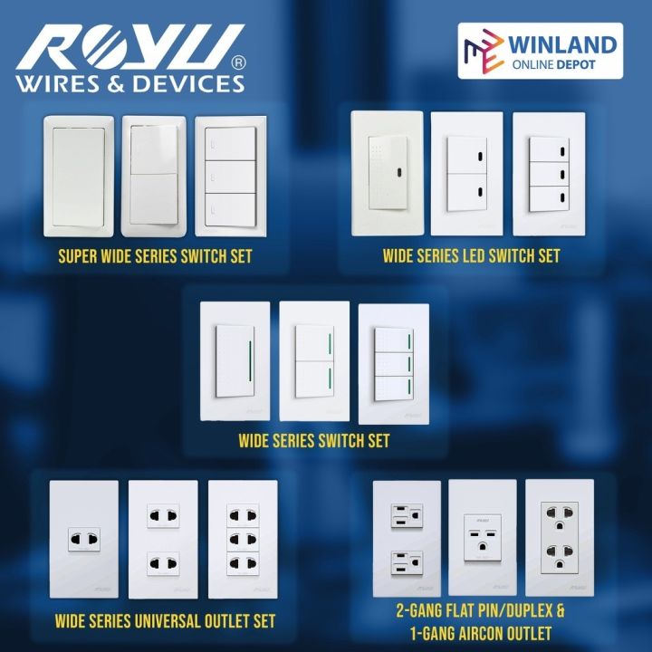 ROYU by Winland Super Wide Series Electrical Switches Outlet | Lazada PH