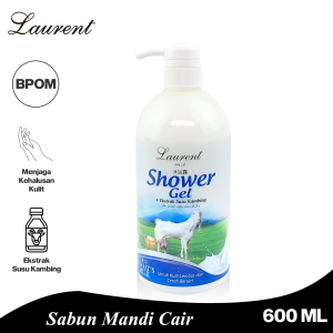 Laurent Sabun Mandi Cair 600 ML Ekstrak Susu Kambing Shower Gel BPOM HOL