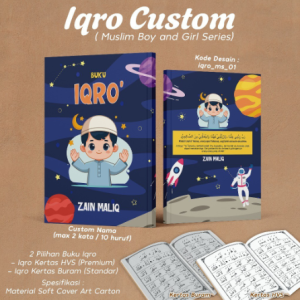 IQRO ANAK CUSTOM NAMA / BUKU IQRO SOFTCOVER LENGKAP IQRO 1 - 6 DESAIN MUSLIM BOY AND GIRL