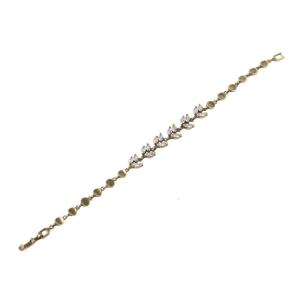 Elegant Sturdy Alloy Bracelet with Antique Silver Rhinestones and Brass Designs Portable Accessory for Everyday Wear