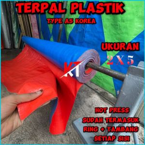 TERPAL PLASTIK TEBAL UKURAN 2X5 TYPE A5 KOREA
