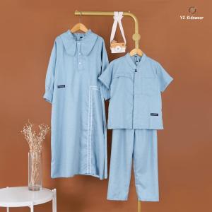 Setelan Couple Baju Muslim Y2 Kidwear - Koko Kurta Anak Laki-Laki dan Gamis Anak Perempuan Modern