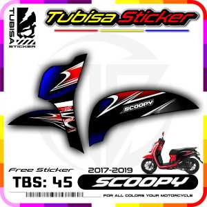 Sticker Striping Scoopy New 2017/2020 - Decal Stiker Variasi Motor Scoopy New. TBS.45