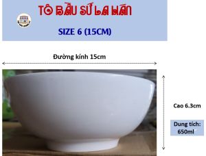TÔ BẦU GỐM SỨ TRẮNG LA HÁN CAO CẤP -  ĐỦ SIZE (678)