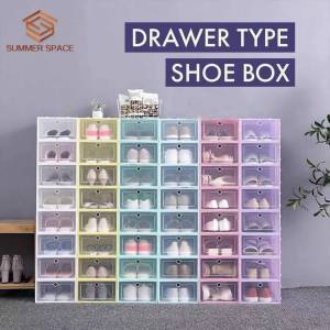 👡👟👞🥾🥿Bekas Simpan Kasut Boleh Pasang Susun Rak & Boleh Lipat | Stackable Attachable Foldable Shoes Rack Storage Box