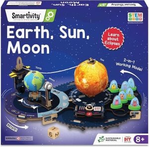 Smartivity Earth-Sun-Moon Space Toy for Kids 8-10-12-14 Years Old | Interactive 3D Model Kit I Birthday Gift for Boys & Girls | DIY Science Toy for Kids 891011121314 Years | STEM Science Kit | Educational Toy