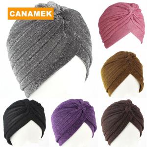 【CANAMEK】 Fashion Men Women Stretchable Soft Indian Style Turban Hat Head Wrap Band Cap