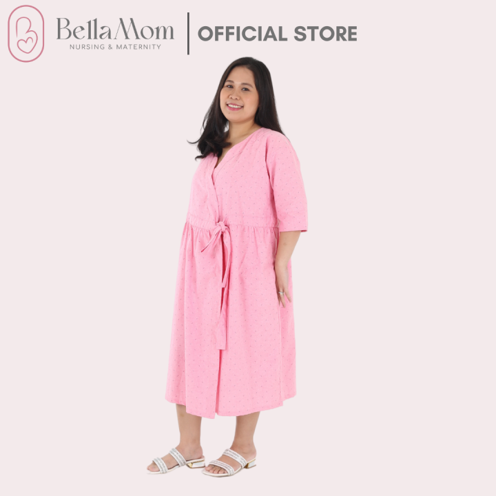 BellaMom Patricia Maternity Robe and Hospital Gown 100% Cotton