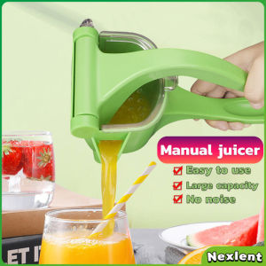 Nexlent Plastic Green Manual Fruit Hand Press Citrus Extractor Machine Manual Squeezer Juice Mixer Mini