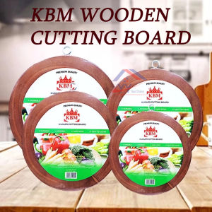 KBM High Quality Wooden Cutting Board/Kitchen Round Chopping Board 28mm & 40mm/Heavy Duty Papan Potong Kayu Bulat
