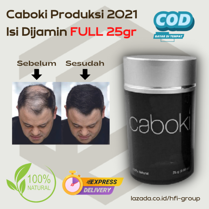 Caboki 25gr USA Hair Building Keratin Fibers Fiber Penebal Rambut Tipis