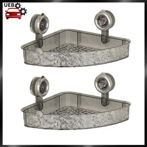 [Ueb Wholesale Mall] Suction Cup Bathroom Storage Shelf No Drill Corner Floating Shelf Multifunctional Shampoo Holder Bathroom Accessories