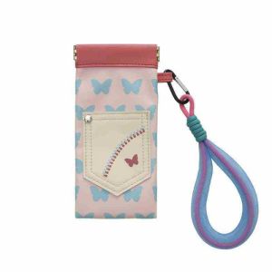 OWTWO PU Leather Glasses Bag Waterproof With Lanyard Sunglasses Box Cute Automatic Closing Eyewear Protector