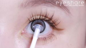 Contact  set 【Buy 1 get 2 free✔️】EYESHARE Diamond Gray/Brown Natural Contact es 14.0mm~14.5mm 6 months With case