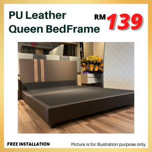 Basic Queen Bedframe / Pu leather / Fabric