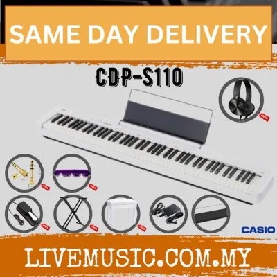 Casio CDP-S110 88-key Digital Piano & Headphone - White ( CDPS110 / CDP S110) Replace CDP-S100/CDPS100