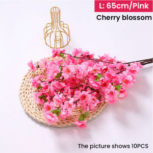 1/5/10 Bunch Simulation Cherry Blossom Branch Fake Cherry Blossom Flower Branch Artificial Sakura Flower