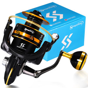 Sougayilang Spinning Fishing Reel 2 Colors 12+1BB 2000-7000 Size with CNC Aluminum Spool Power Handle Max Drag 9kg