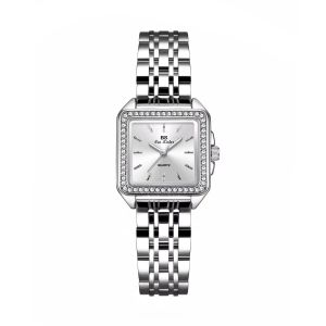 UTHAI Watch Women Authentic Light Luxury and Simple Elegance Gold Square Wristwatch Steel Band Ladies Fashion Quartz Watches W141
