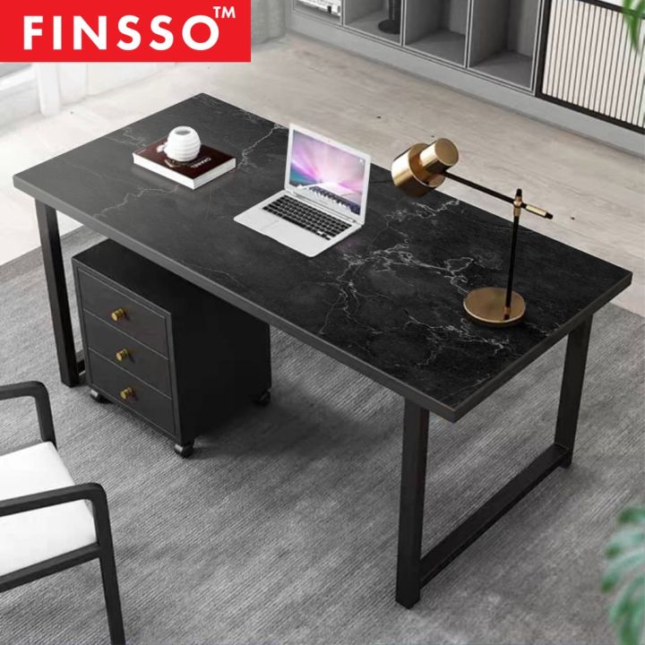 FINSSO Denver Marble Texture Study Table / Working Office Table ...